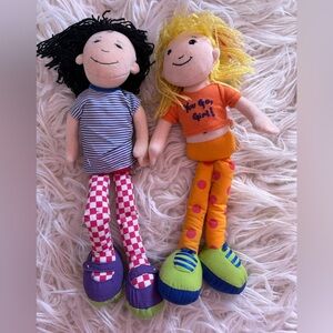 Vintage 2000 Manhattan Toy Groovy Girls Dolls Lot of 2 Plush 18” Y2K